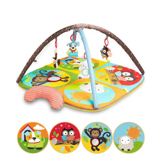 Keeygo Baby Play Mat – Zoo-Themed Sensory Gym for Infants 0–6 Months, Washable & Interactive