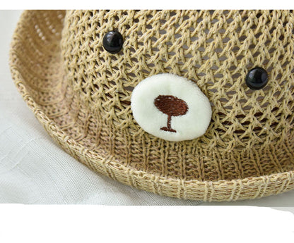 Baby Bear Bucket Sun Hat (Breathable) – Soft Woven Summer Hat for Little Kids