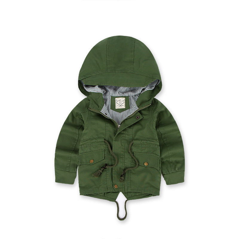 Boys Hooded Winter Coat – Warm Cotton-Lined Jacket for Toddlers & Kids