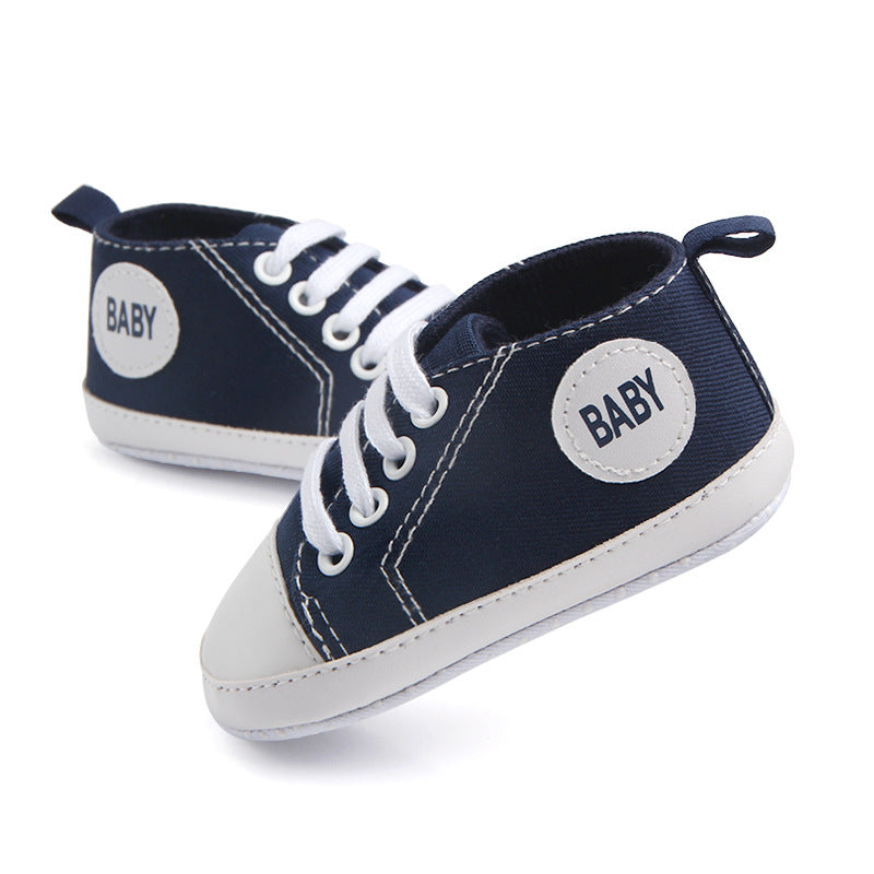 Classic Canvas Sneakers for Baby Boys & Girls – Soft Sole Non-Slip First Walker Shoes
