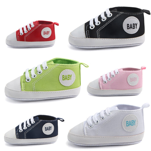 Classic Canvas Sneakers for Baby Boys & Girls – Soft Sole Non-Slip First Walker Shoes