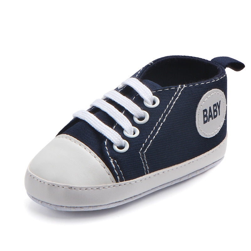 Classic Canvas Sneakers for Baby Boys & Girls – Soft Sole Non-Slip First Walker Shoes