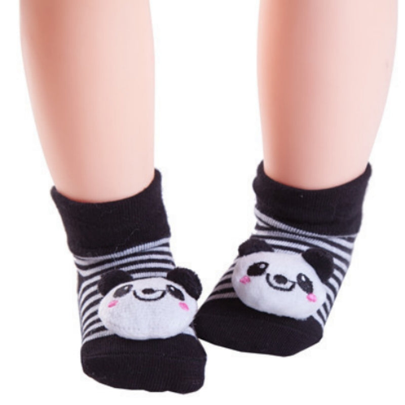 Baby Animal Grip Socks with 3D Plush Details