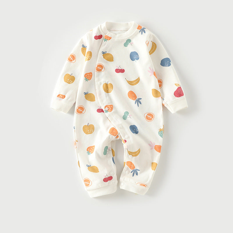 Cotton Baby Onesie Pajamas – Soft Long-Sleeve Footless Romper for Infants