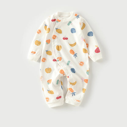 Cotton Baby Onesie Pajamas – Soft Long-Sleeve Footless Romper for Infants