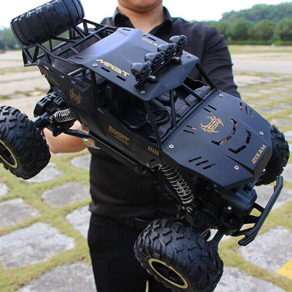 RC Rock Crawler 4WD Off-Road Truck with LED Lights & Rechargeable Batteries