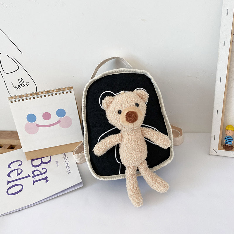 Mini Teddy Bear Backpack for Kids (Canvas) – Preschool & Kindergarten Bag