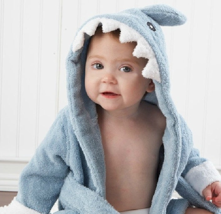 Baby Hooded Bathrobe – Cute Animal Cotton Bath Towel for Infants & Toddlers