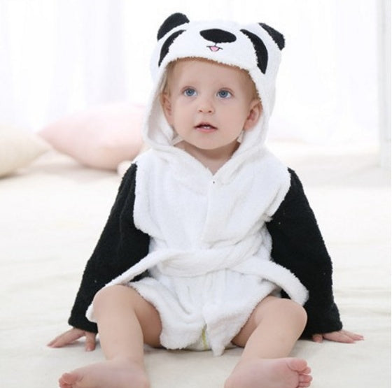 Baby Hooded Bathrobe – Cute Animal Cotton Bath Towel for Infants & Toddlers