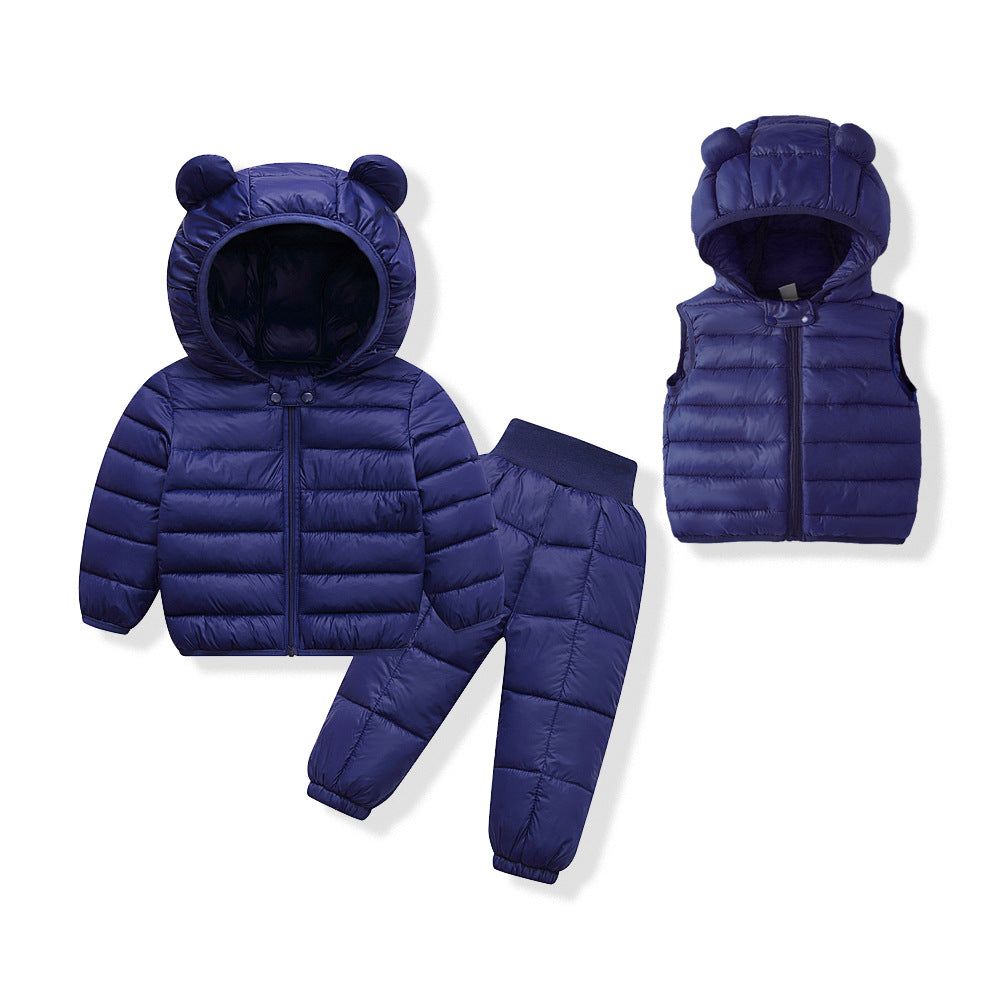 Lightweight Cotton Puffer Set for Toddlers (Jacket, Vest & Pants)