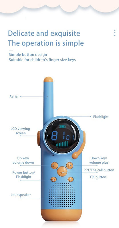 Kids Walkie-Talkies (2-Pack) – Blue & Pink
