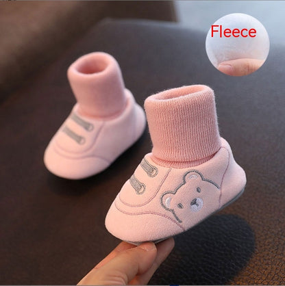 Baby Winter Booties – Non-Slip Plush Sock Shoes for Toddlers (1–3 years)