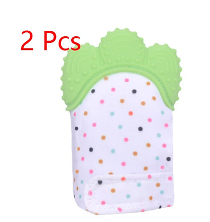 Silicone Teething Mitten for Babies – BPA-Free Chew Glove with Velcro Wrist Strap (3–12 Months)