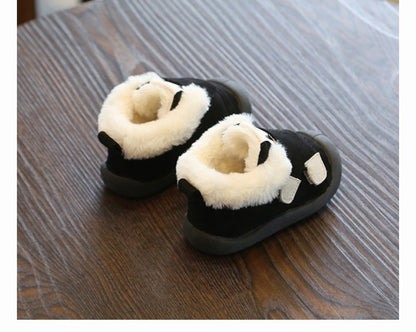 Cozy Toddler Winter Shoes with Fur Lining – Non-Slip Velcro Baby Sneakers