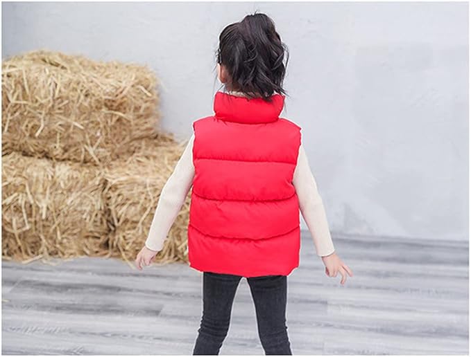 Kids Iridescent Puffer Vest (Sleeveless Zip-Up) – Cozy Winter Layering Waistcoat