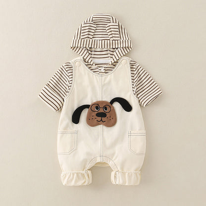 Baby & Toddler Animal Print 2-Piece Cotton Set | Sweatshirt & Pants in Playful Cartoon Designs