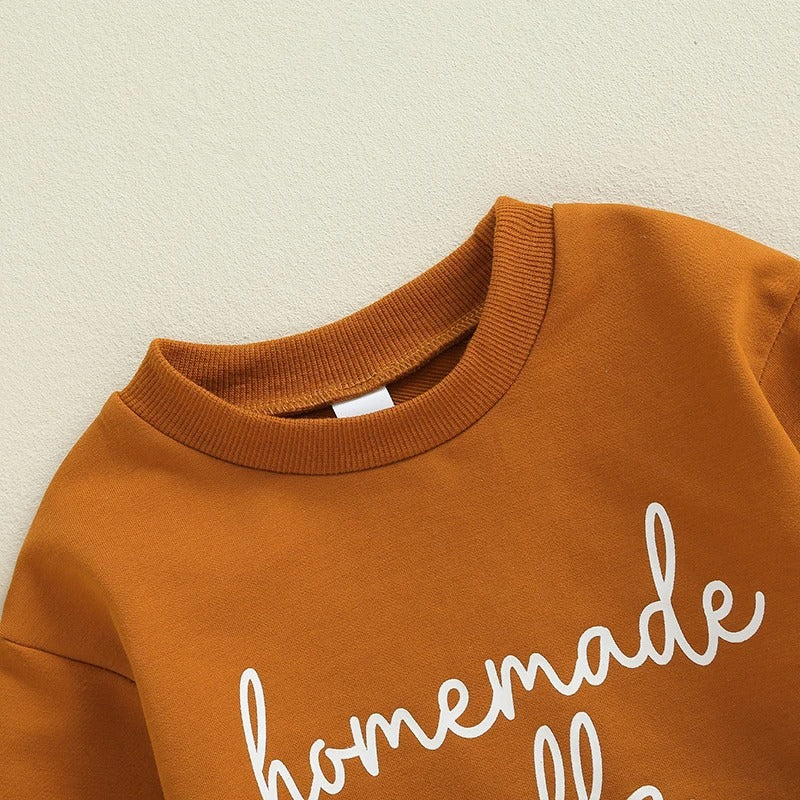 Homemade Rolls Baby Sweatshirt Romper – Cozy Fall One-Piece (0–18 Months)