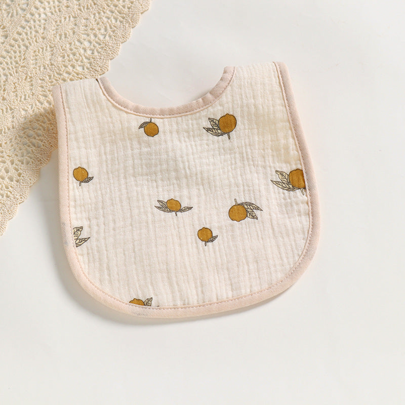 Cotton Gauze U-Shaped Baby Bib – Soft, Absorbent Muslin Drool Bib