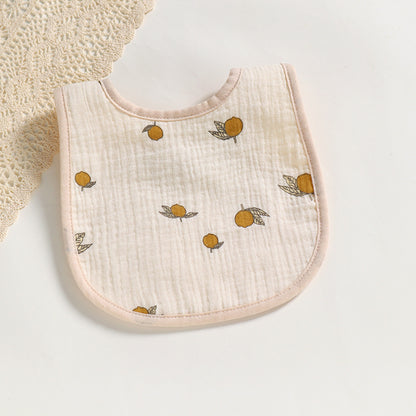 Cotton Gauze U-Shaped Baby Bib – Soft, Absorbent Muslin Drool Bib