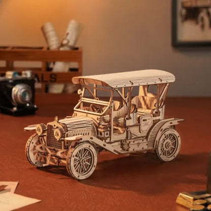 ROKR 3D Wooden Vintage Car Puzzle – DIY Mechanical Model for Teens & Adults (MC801)