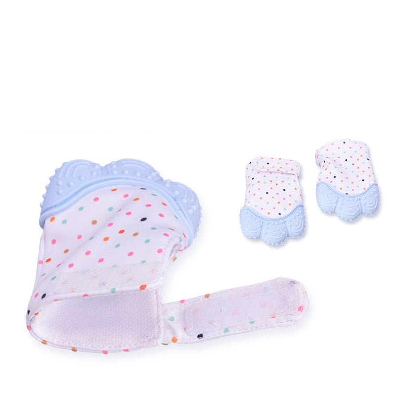 Silicone Teething Mitten for Babies – BPA-Free Chew Glove with Velcro Wrist Strap (3–12 Months)