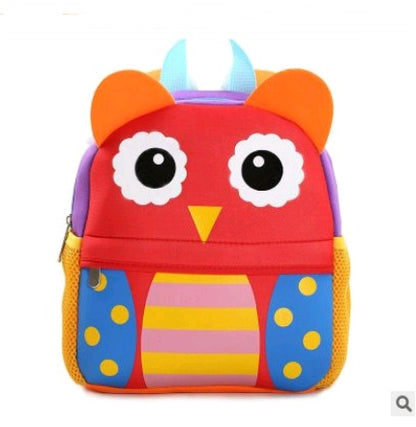 Kids Cartoon Animal Backpack (Kindergarten Size) – Soft Zipper Bag