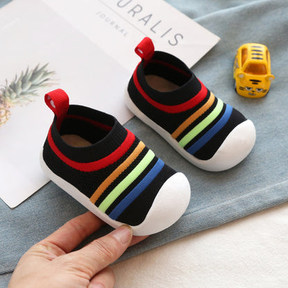 Flying Knit Sock Sneakers for Toddlers (Soft Sole, Breathable)