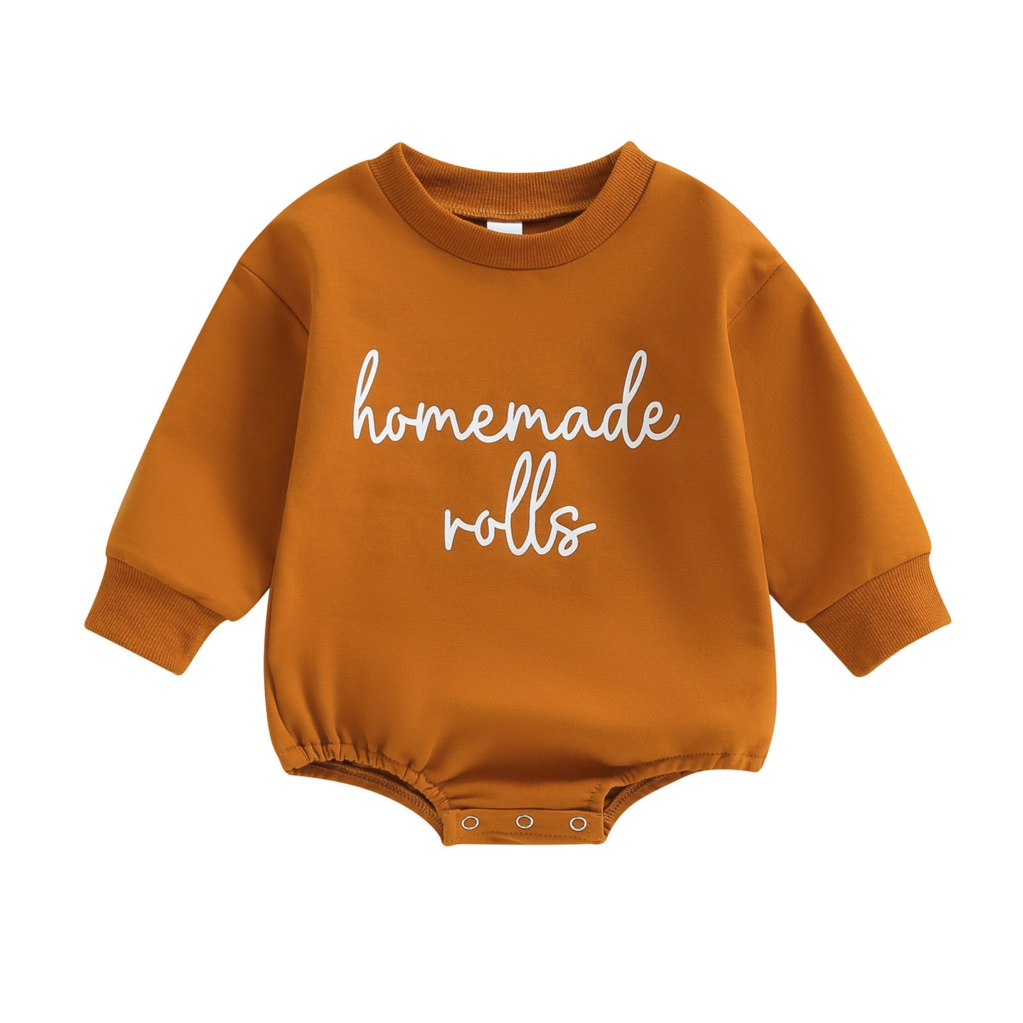 Homemade Rolls Baby Sweatshirt Romper – Cozy Fall One-Piece (0–18 Months)