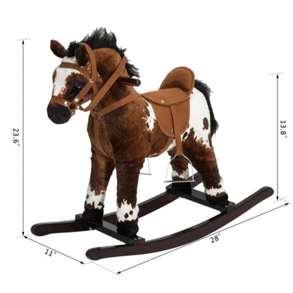 Kids Rocking Horse Plush Toy with Sound – Ages 3+