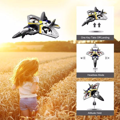 4DRC V17 RC Fighter Jet Drone – Beginner-Friendly Remote-Control Aircraft with 360° Flips