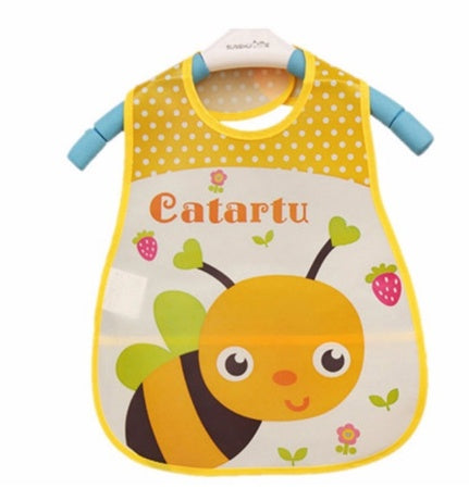 Waterproof EVA Baby Bib – Wipe-Clean Cartoon Print Feeding Bib for Babies & Toddlers