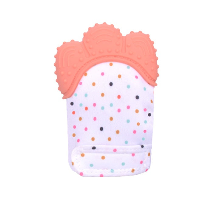 Silicone Teething Mitten for Babies – BPA-Free Chew Glove with Velcro Wrist Strap (3–12 Months)