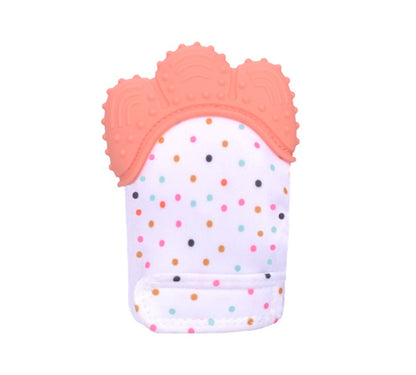 Silicone Teething Mitten for Babies – BPA-Free Chew Glove with Velcro Wrist Strap (3–12 Months)