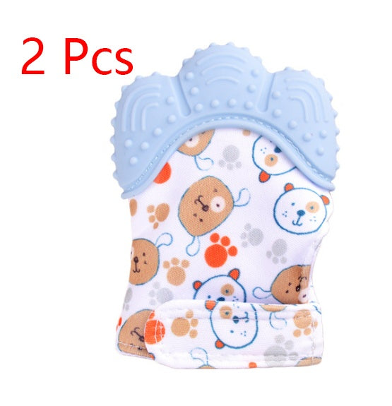 Silicone Teething Mitten for Babies – BPA-Free Chew Glove with Velcro Wrist Strap (3–12 Months)