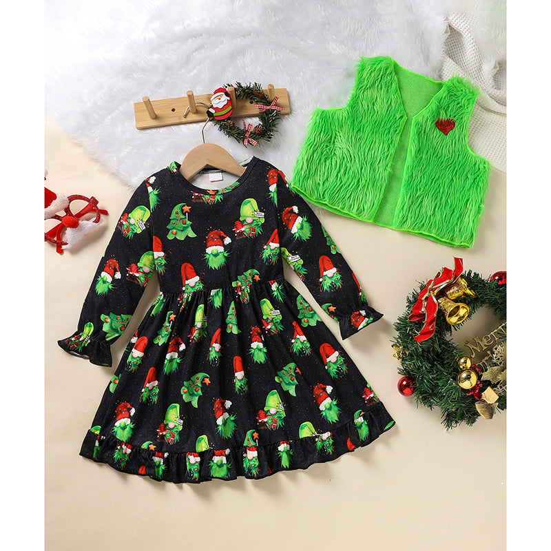 Toddler Girls’ Festive Dress & Vest Set (4-5 Years)