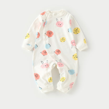 Cotton Baby Onesie Pajamas – Soft Long-Sleeve Footless Romper for Infants