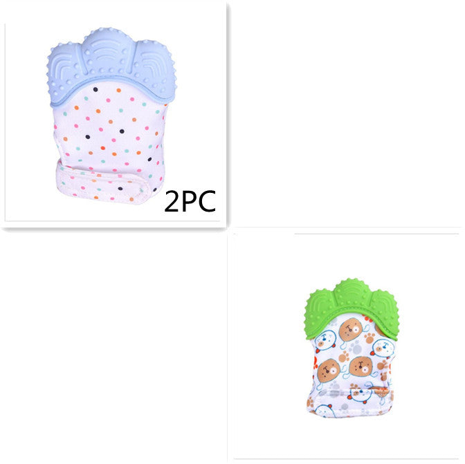 Silicone Teething Mitten for Babies – BPA-Free Chew Glove with Velcro Wrist Strap (3–12 Months)