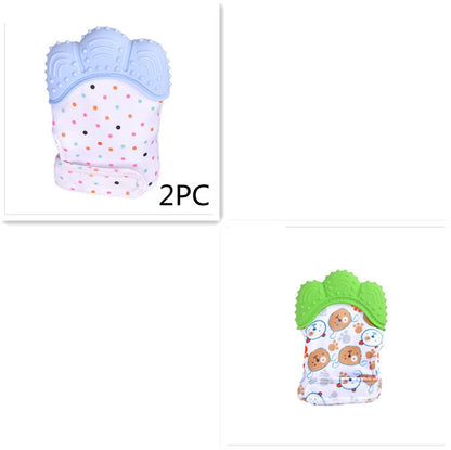 Silicone Teething Mitten for Babies – BPA-Free Chew Glove with Velcro Wrist Strap (3–12 Months)