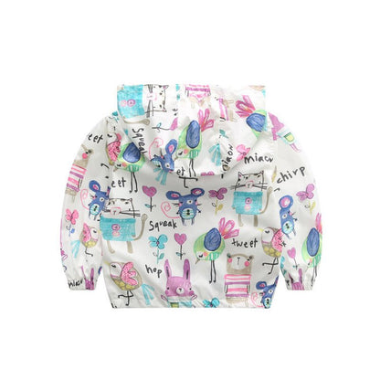 Kids Lightweight Cartoon Hooded Jacket – Soft, Breathable & Play-Ready