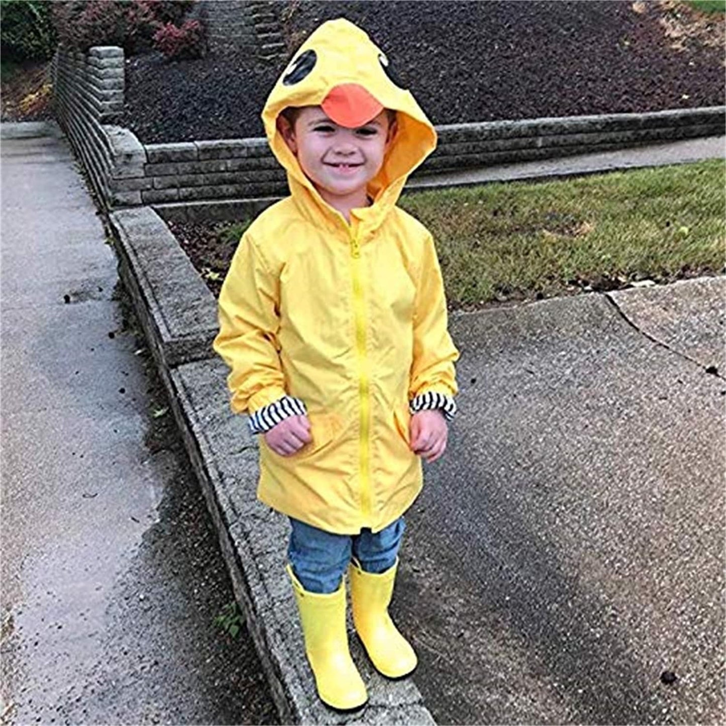 QuackShield Rain Jacket – Duck Hooded Raincoat for Kids