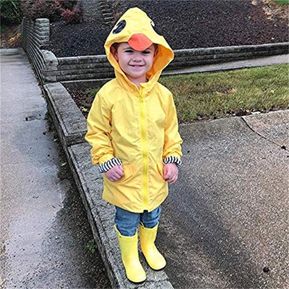 QuackShield Rain Jacket – Duck Hooded Raincoat for Kids