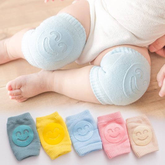 Smiley Face Baby Knee Pads – Soft Anti-Slip Crawling Protectors for Babies & Toddlers