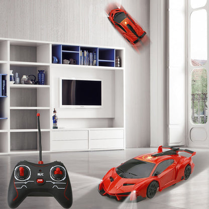 Gravity-Defying Wall Climbing RC Car with LED Lights