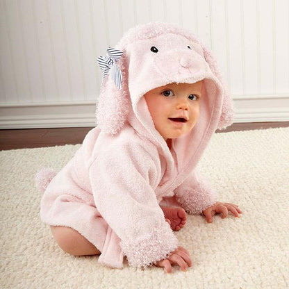 Baby Hooded Bathrobe – Cute Animal Cotton Bath Towel for Infants & Toddlers