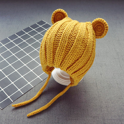 Baby & Toddler Knit Bear Ear Hat with Ear Flaps