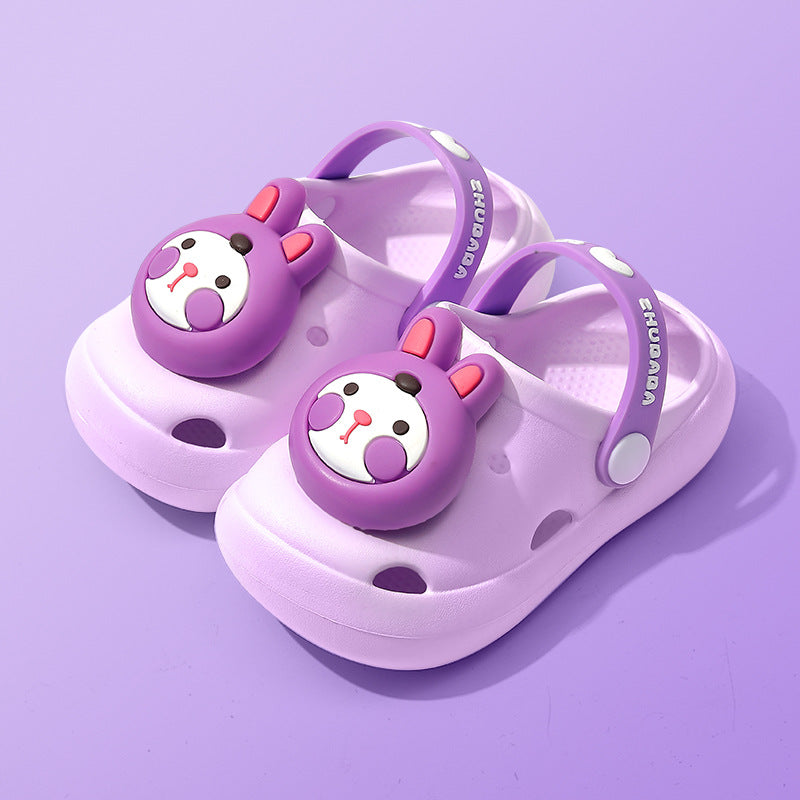 Toddler Cartoon Summer Slippers – Soft EVA Closed-Toe Sandals for Boys & Girls