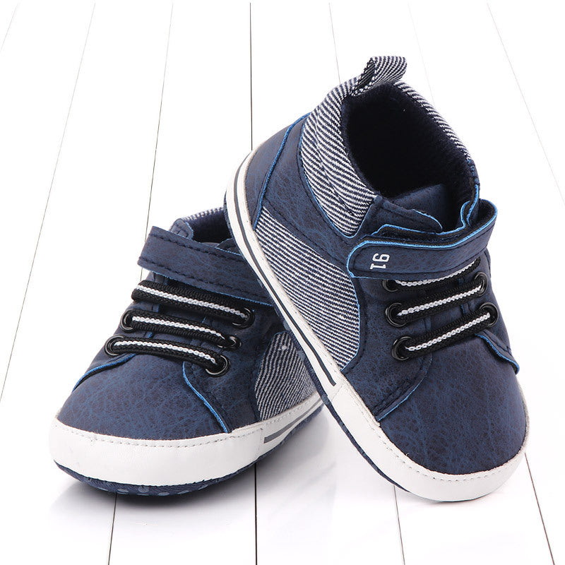 Baby High-Top Sneakers (6–18 Months) – Breathable Velcro First Walker Shoes
