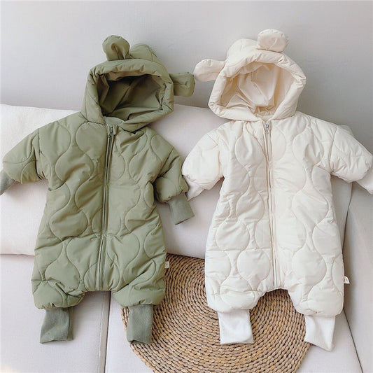 Baby Bear Hooded Winter Snowsuit Romper