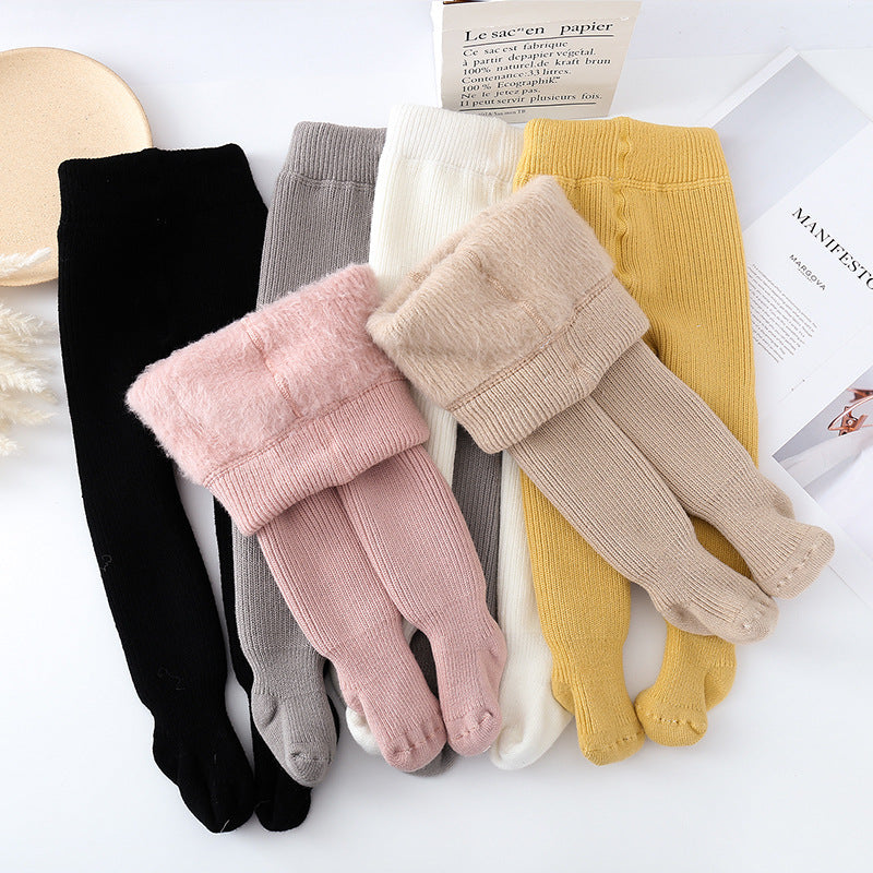 Fleece-Lined Toddler Leggings – Warm Winter Pantyhose for Boys & Girls
