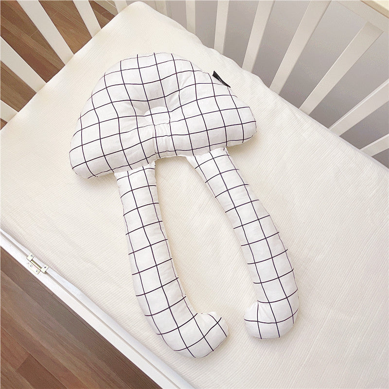 Baby Head-Shaping Comfort Pillow – Soft Cotton Newborn Positioner with Wrap-Around Support (0–12 Months)